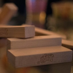 Photo of a toppled over Jenga tower