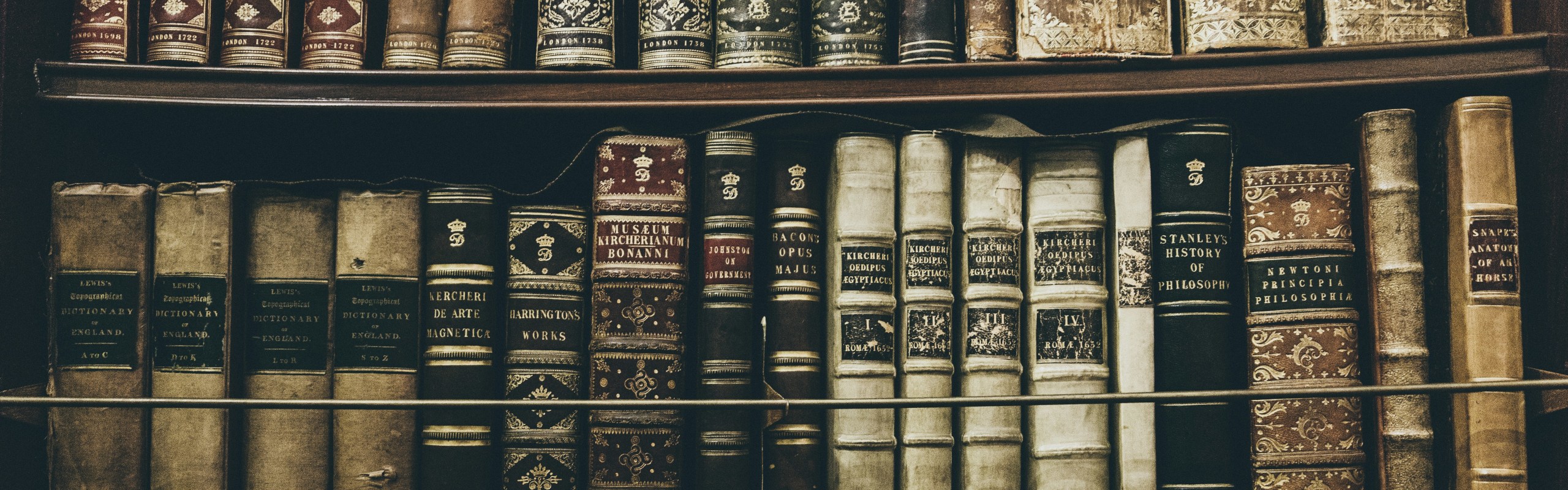 Photo of a row of old books