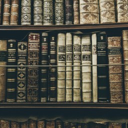 Photo of a row of old books